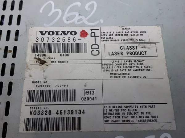 Ecrã Volvo V50 S40 II OEM 30732586-1 image 3