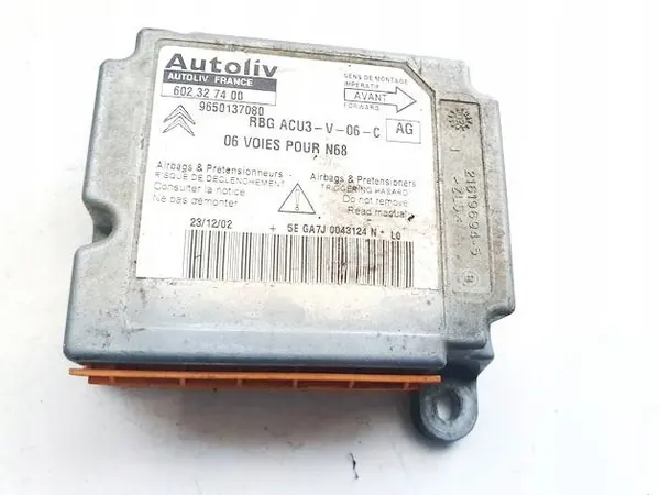 Module SRS airbag OEM 9650137080 Citroen image 2