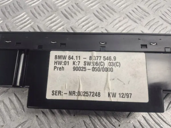 Panneau climatisation BMW 5 E39 OEM 8377546 image 3