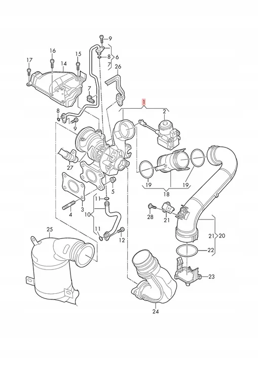 Turboaggregat SKODA OCTAVIA III SUPERB 1.4 TSI 04E145721P image 2