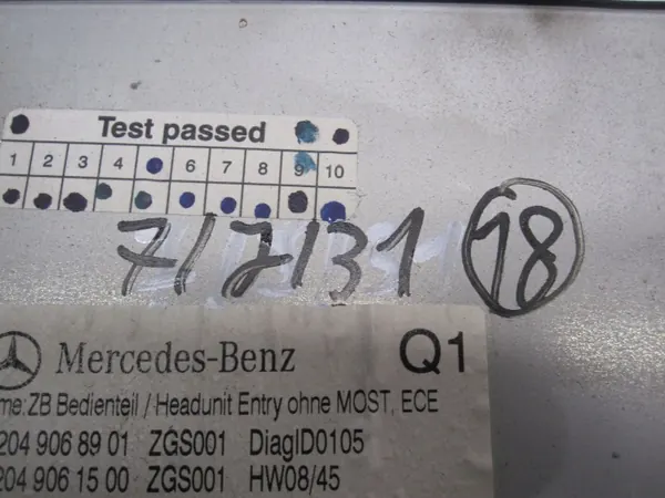 OEM A2049068901 Fabriksradio CD Bluetooth Mercedes image 8