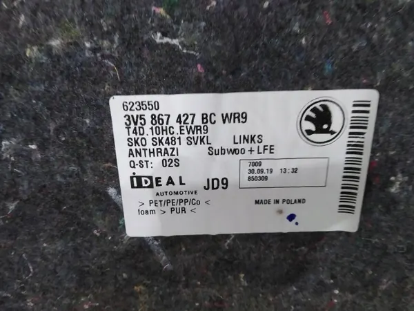 OEM 3V5867428AQ Kofferbak Zijbekleding Set Skoda Superb III image 6