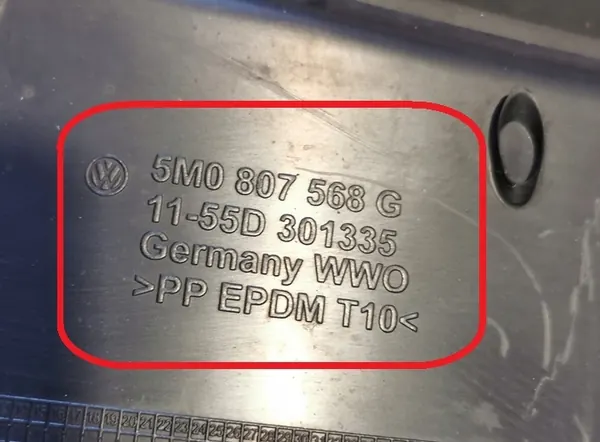 VOLKSWAGEN GOLF PLUS LIFT Takapuskuri Trim 5M0807568G image 4