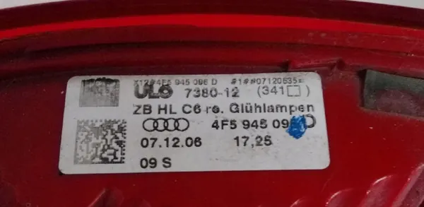 AUDI A6 Sedán Luz Trasera Derecha 4F5 945 096 D image 5