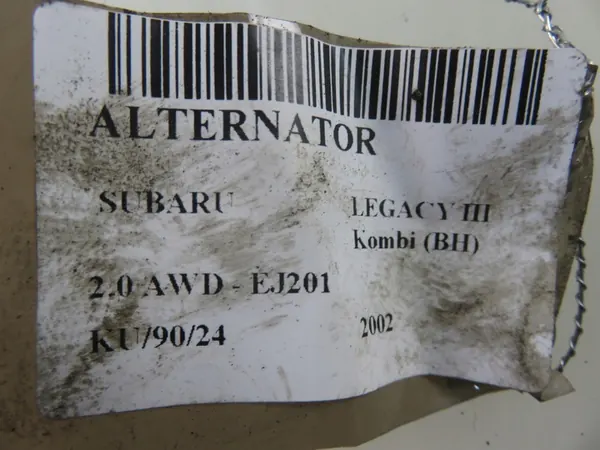 ALTERNATOR SUBARU LEGACY III 2.0 AWD 23700AA370 image 2