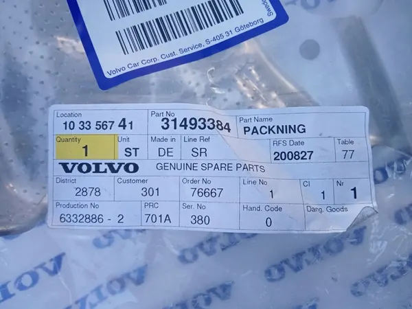 Exhaust Manifold Gasket Volvo S60 S90 V60 V90 image 6