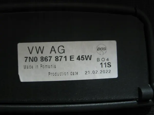 VW Sharan II 7N Seat Alhambra Trunk Cover OEM 7N0867871C image 10