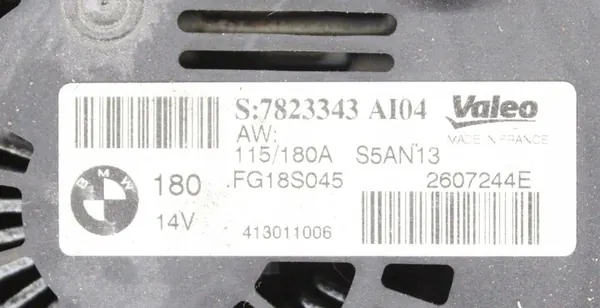 Vaihtovirtageneraattori N47 184HV BMW F20 F10 F25 F30 image 2