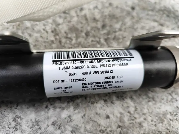 KIA Soul 2019 vasen puolen verhoairbag OEM 80410K0000 image 6