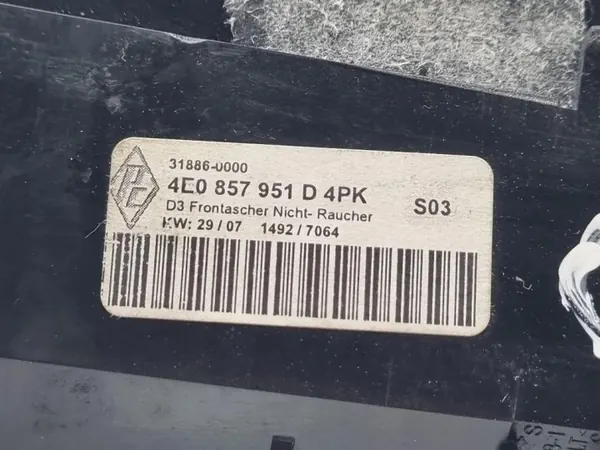 OEM 4E0857951D Cenicero Audi A8 D3 2003-2010 image 4