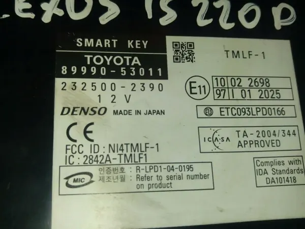 Módulo Arranque Sem Chave Lexus IS OEM 232500-2390 image 7