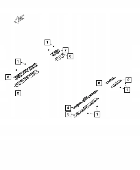 Goulotte câblage OEM 68356780AC avant haut/bas Wrangler JL image 3
