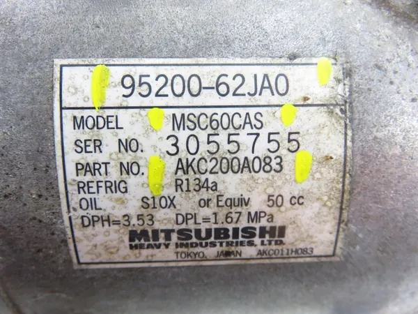 KOMPRESSEUR Suzuki SX4 Swift Sedan Sedici 95200-62JA0 image 7