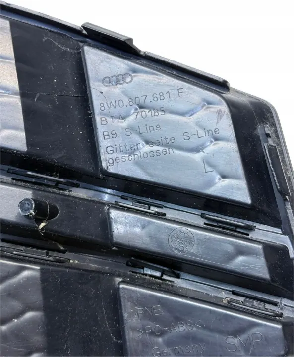 Audi A4 B9 S-Line linke Frontstoßstangengitter 8W0807681F image 6