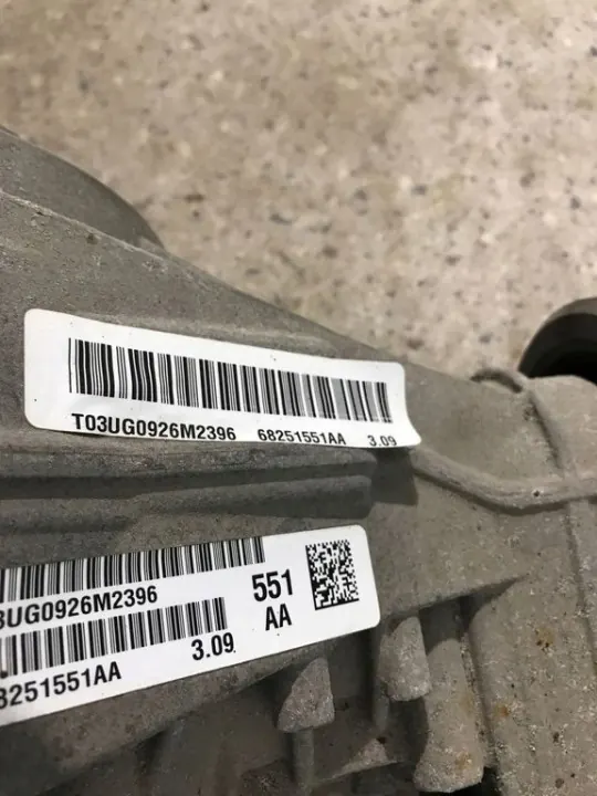 2016 Dodge Durango Rear Differential 68251551AA image 2