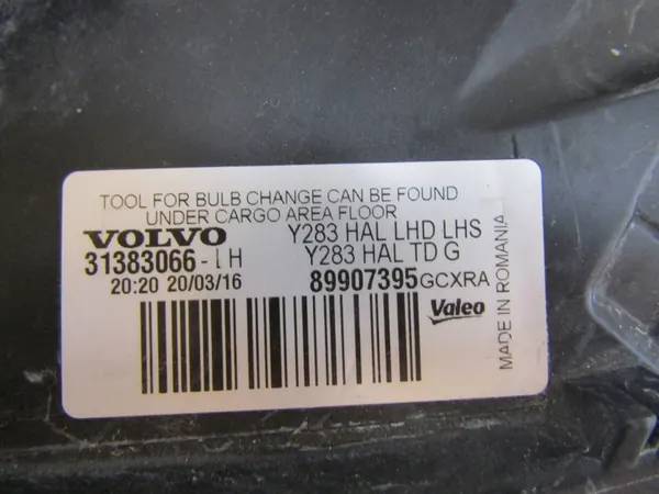 VASEN VALO VOLVO V60 S60 10-13 31383066 image 5