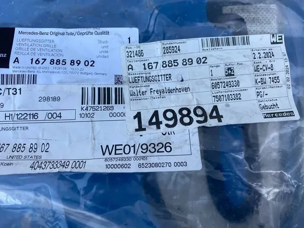 MERCEDES GLE 167 Rejilla Central A1678858902 image 3