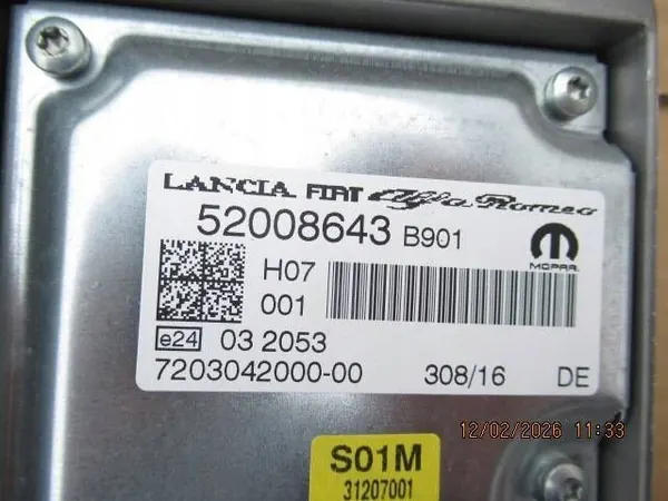 Verstärker Fiat 500 Abarth OEM 52008643 Gebraucht image 4