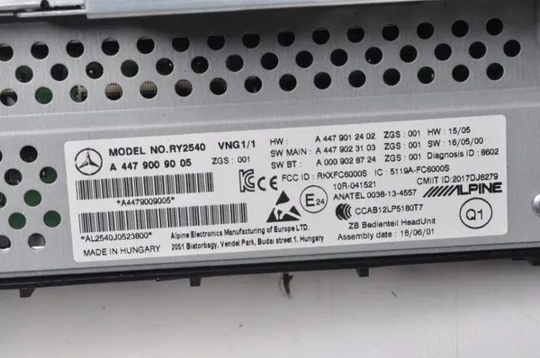 Radio GPS Navi Mercedes Vito III W447 OEM A4479009005 image 7