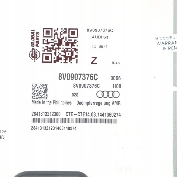Audi A3 S3 8V Federungssteuergerät OEM 8V0907376C image 8