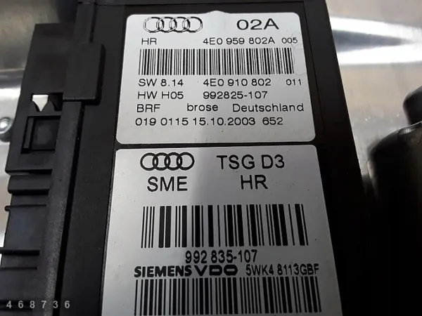Audi A8 fönsterregulator OEM 4e0839850 4e0959802a image 5