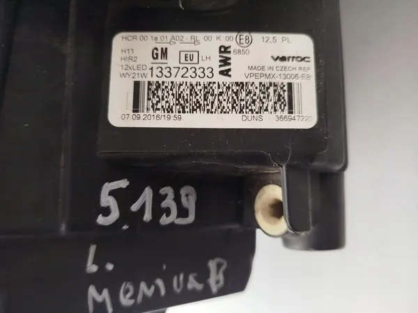 Vasen Etuvalo Opel Meriva B Lift 13372333 image 10