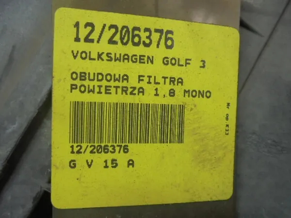 VW GOLF 3 MK3 Ilmansuodattimen Kotelo 1H0129607BJ image 4