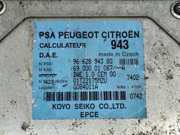 Peugeot 1007 ohjausmoduuli OEM 9662894380 image 5