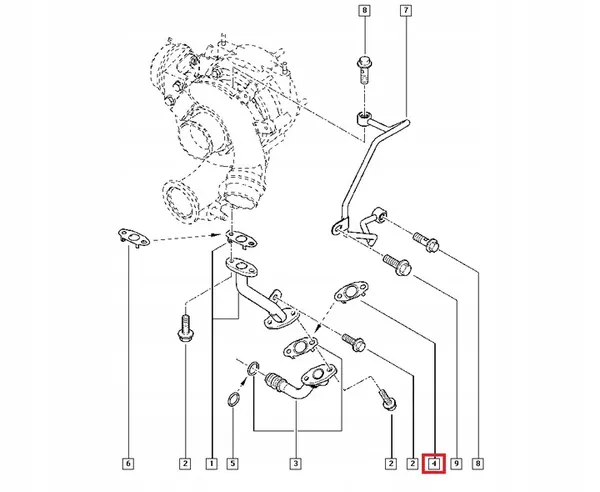 Junta de tubo da bomba de óleo Infiniti V9X FX30d M30d EX30d image 3
