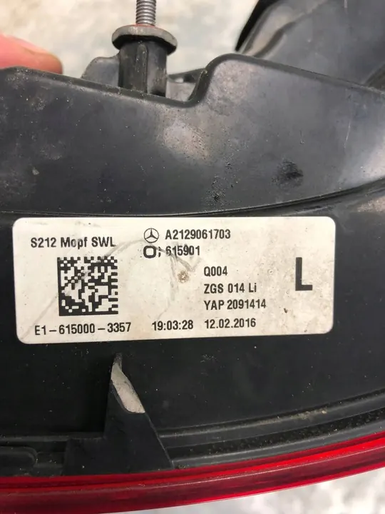 LINKER ACHTER LED LICHT MERCEDES W212 AMG COMBI A2129061703 image 5
