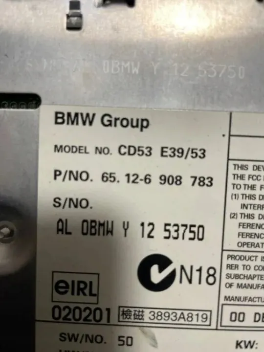 BMW CD/DVD-wisselaar OEM 65126908783 voor 5-serie E39 image 3