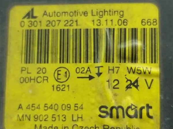 Linker Voorlicht Smart Forfour I 2004-2006 A4545400954 image 4