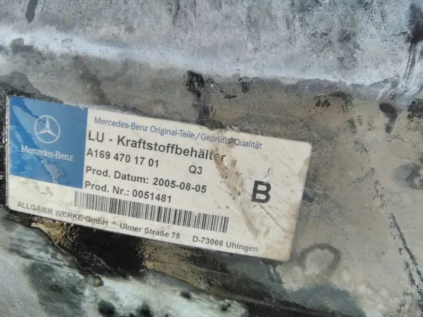 MERCEDES W169 A-KLASA Bränsletank A1694701701 image 5
