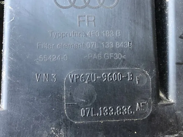 Ilmansuodattimen Kotelo Audi S6 A6 C6 5.2 V10 OEM 4F0183B image 6