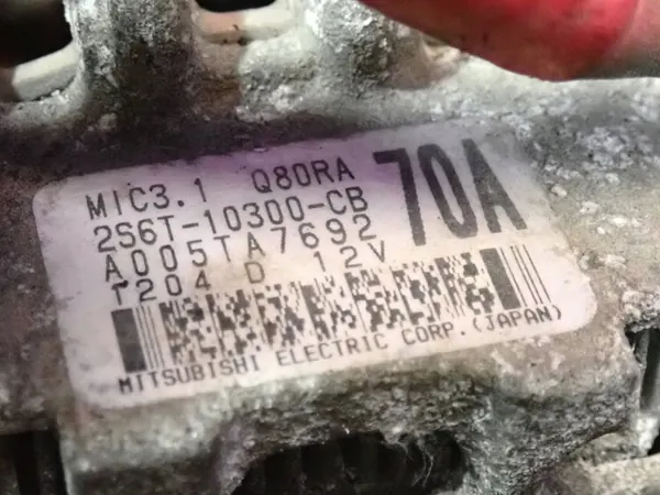 FORD FIESTA VI MK6 01-07 1.25 Vaihtovirtageneraattori 70A 2S6T10300CB image 8