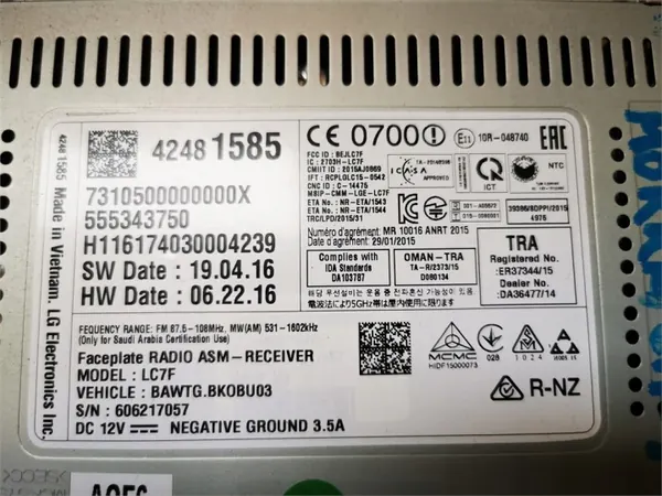Écran radio navigation OEM 42481585 pour Opel Mokka image 5