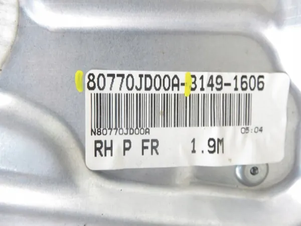 Mecanismo da janela dianteira direita NISSAN QASHQAI I J10 06-09 OEM image 4