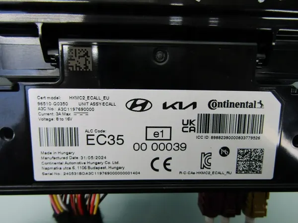 Módulo eCall OEM 96510-Q0350 Hyundai Controlador image 8