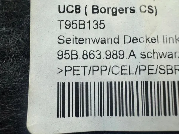 Porsche Macan 95B Linke Kofferraumseitenabdeckung OEM 95B863989A image 3