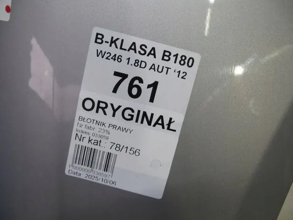 Mercedes W246 Pare-boue avant droit OEM GIS63349 image 7