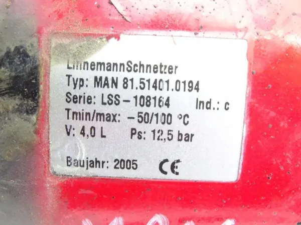 Depósito de aire MAN TGA OEM 81.51401-0194 4L 25cm Ø image 5