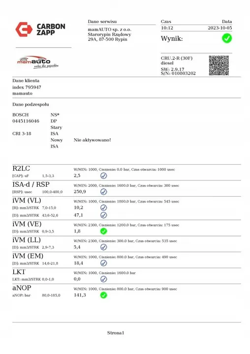 Dieselinjektor Test 31303238 Volvo V60 2.0 D image 3