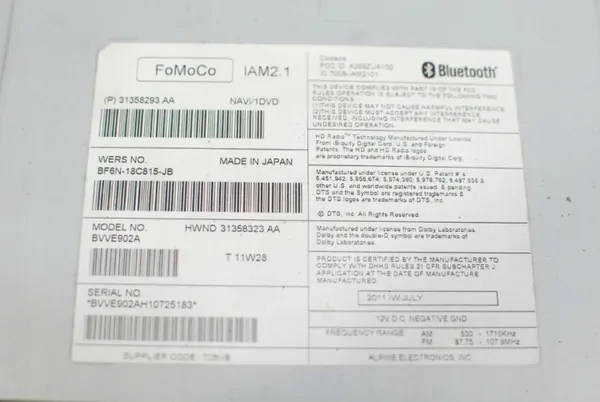 Radio CD Navigation Volvo S60 II V60 OEM 31358293 image 5