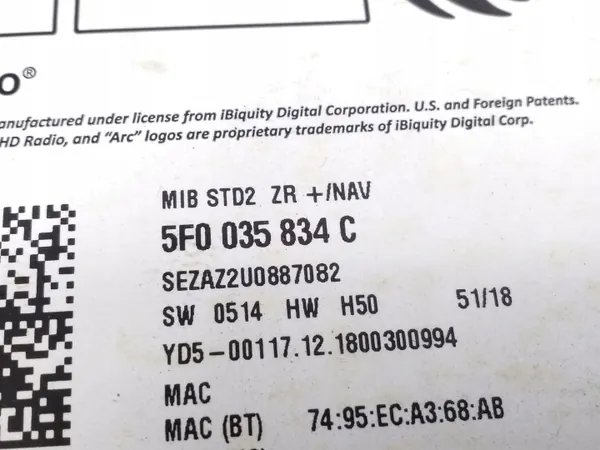 Changer CD SEAT Leon ST OEM 5F0035834C - Occasion image 5
