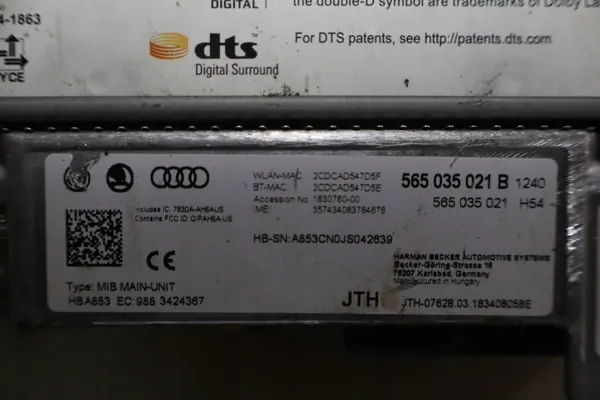 Skoda Superb III CD/DVD-wisselaar OEM 565035021B image 4