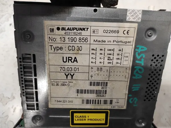Radio CD Opel Astra H OEM 13190856 - Occasion image 5