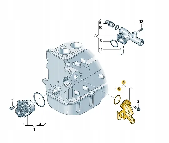 Volkswagen OE 03L121111AF Termostato de Refrigerante image 7