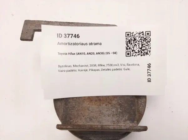 Toyota Hilux Vorderer Stoßdämpferhalter OEM MAM37746 image 4