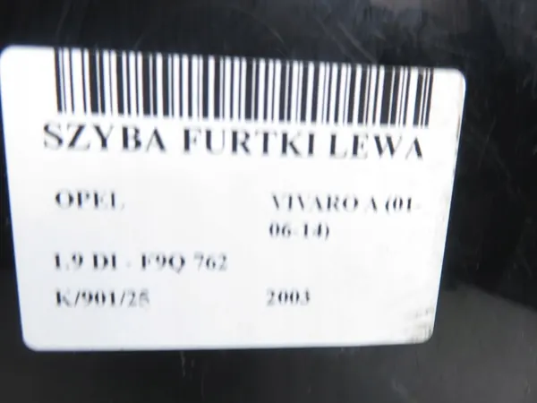 Bakre Vänster Ruta OEM OPEL VIVARO A image 5