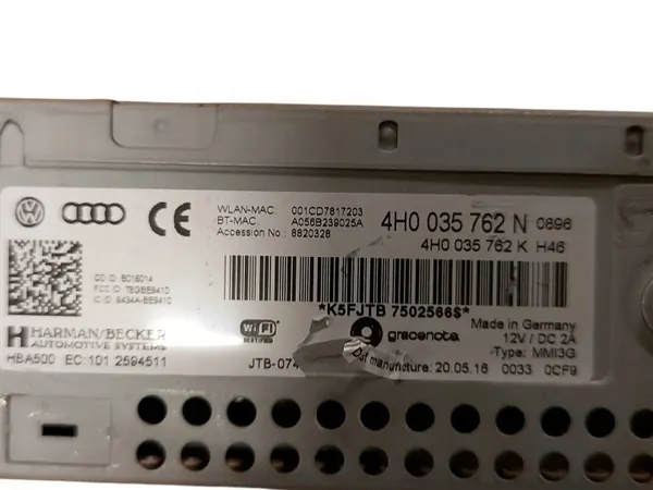 Audi A8 D4 2016 Multimediaenhet OEM 4H0035762N image 4